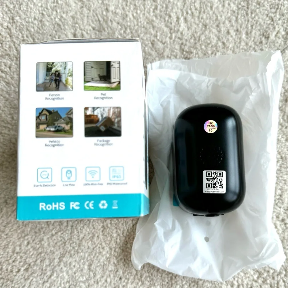 Vision Well Smart Battery Camera Battery Powered WiFi, Motion Detect 2-Way Audio
